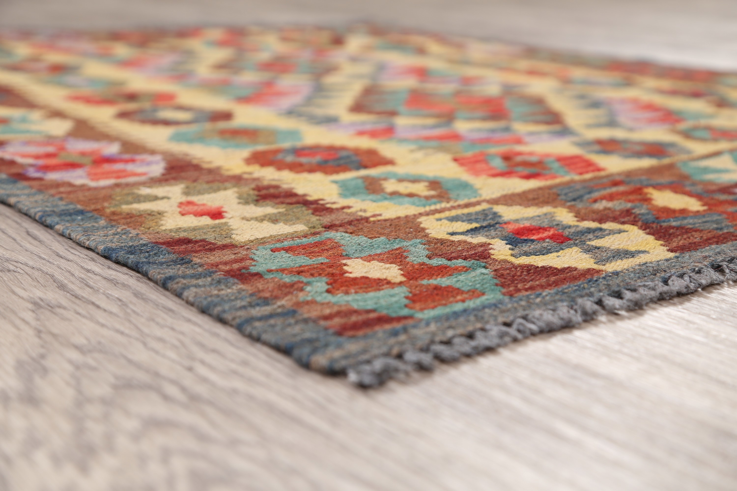 3x4 Southwestern Kilim Reversible Oriental HandWoven Area Rug Kitchen