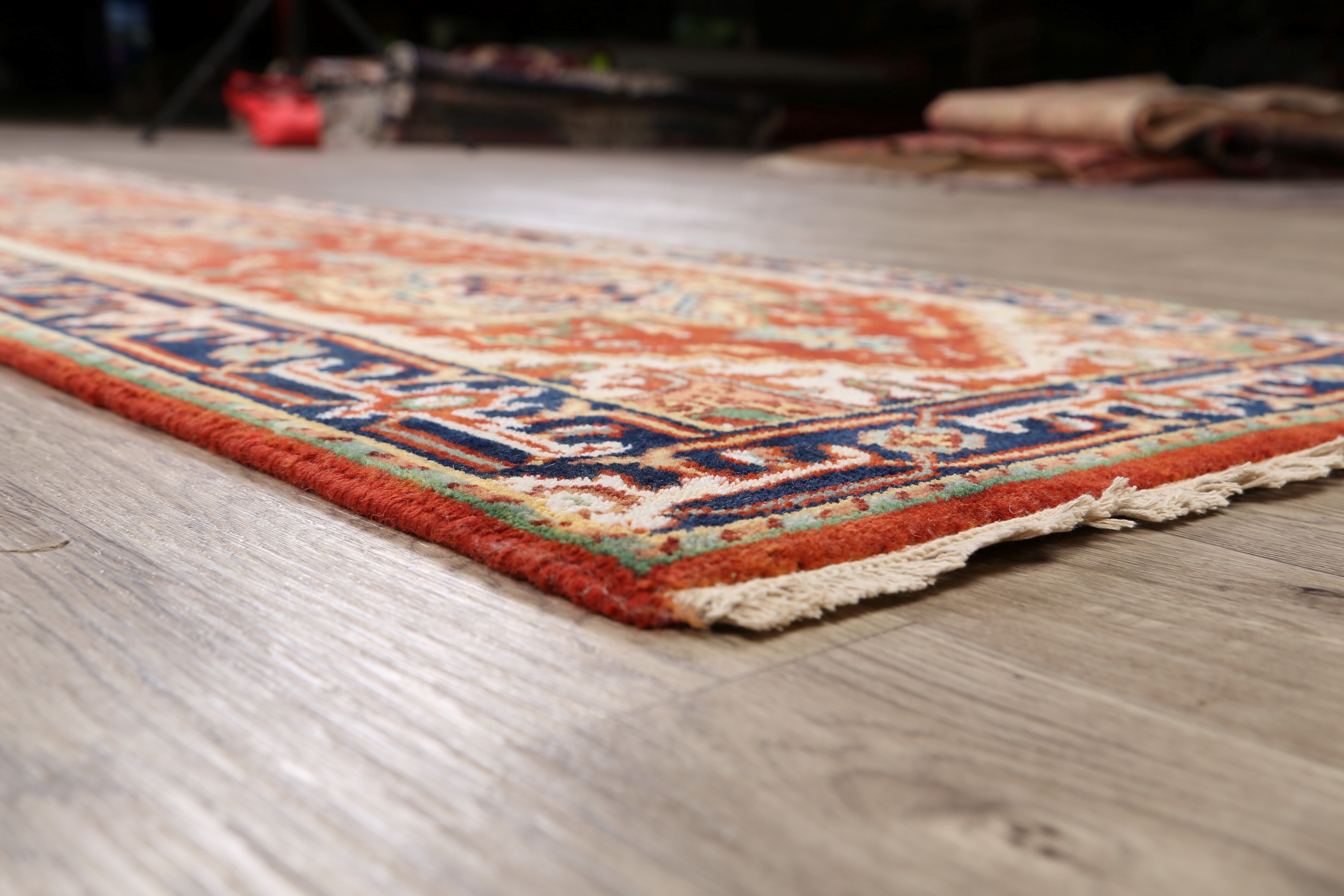 3x8 Classic Oriental Indo Heriz HandKnotted 8 ft Runner Rug Wool