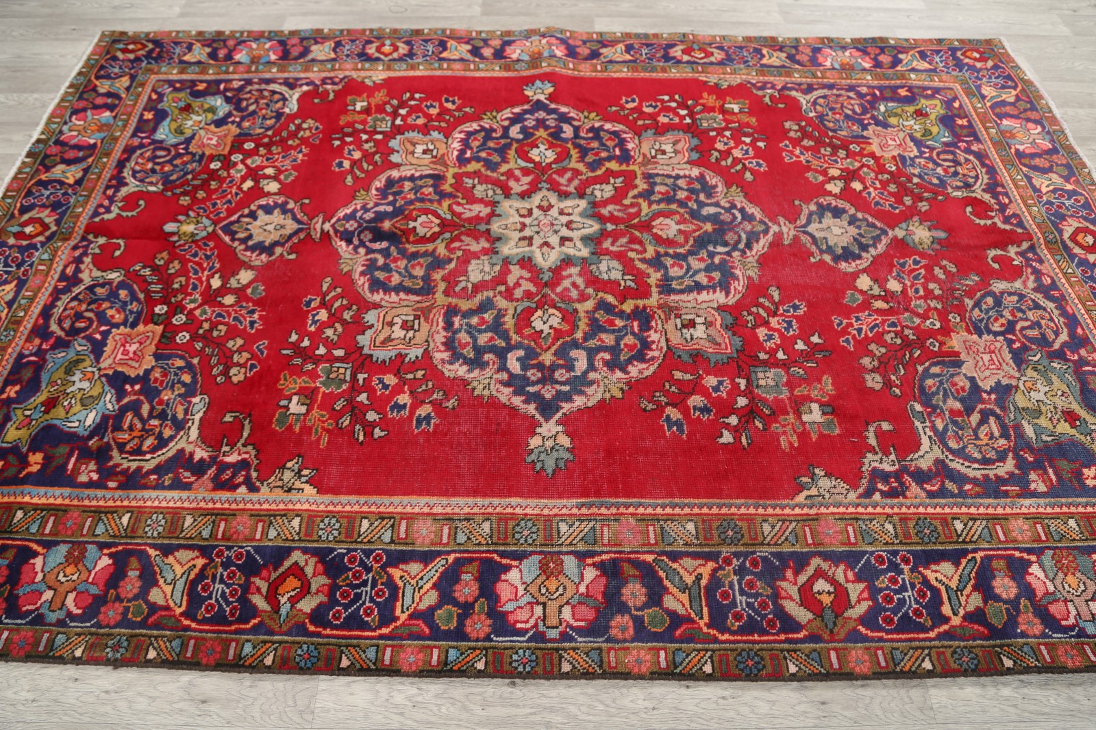 CLEARANCE Red 6X9 Mashad Persian Area Rug Wool Oriental Carpet 9' 5" x