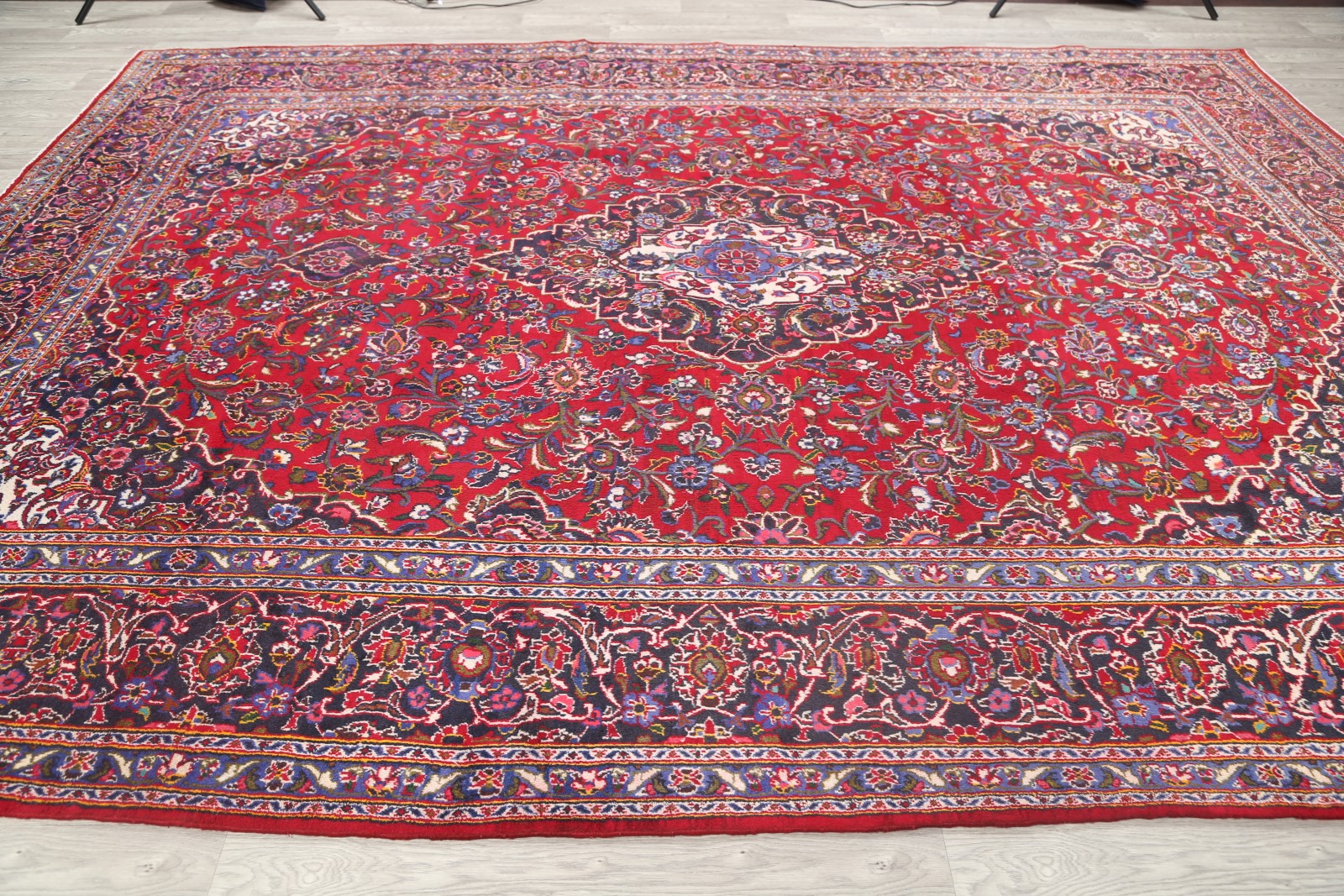 Traditional Floral Red Carpet 10 x 13 Wool Handmade Oriental Area Rug