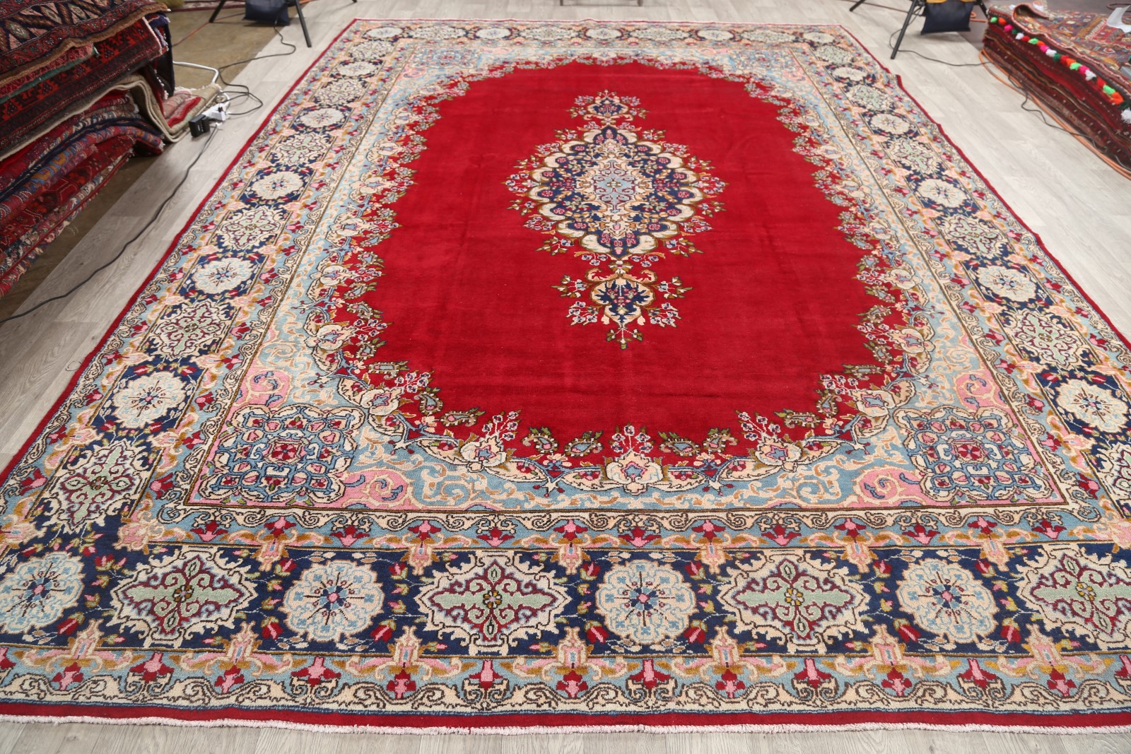 Rug Decorative 10x14 Wool Kirman Oriental Area Rug RED 13' 7 x 9' 10 eBay