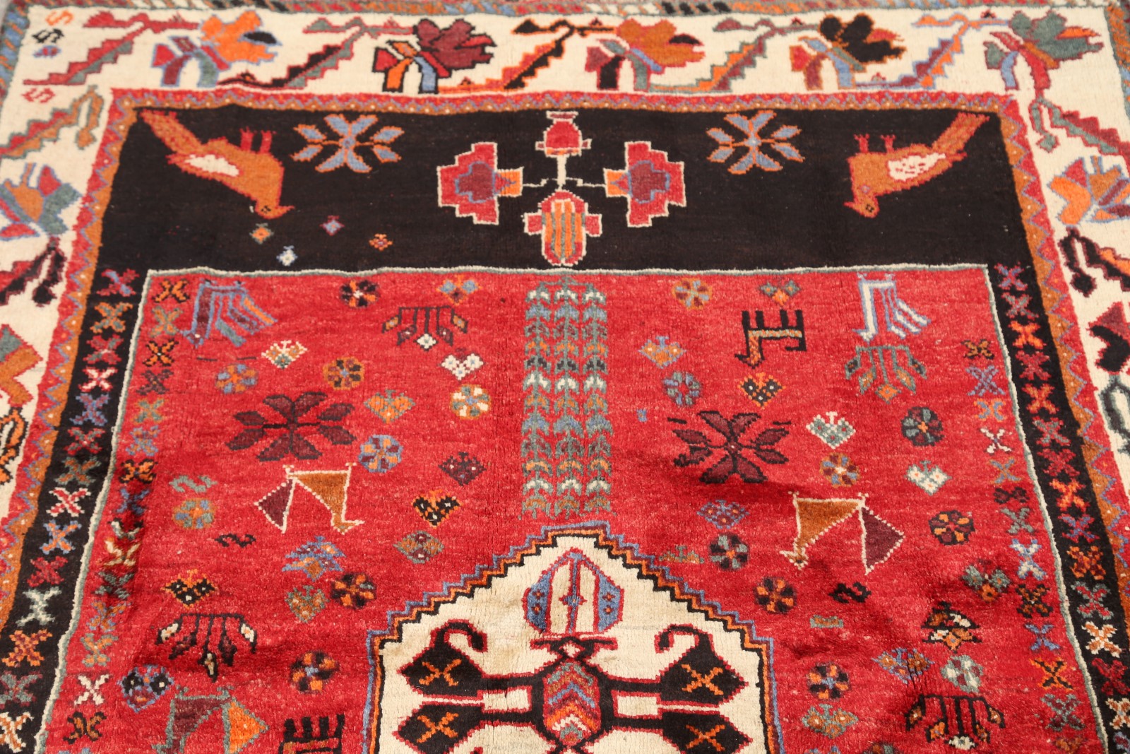 Nomadic Tribal Pictorial Handmade Wool Oriental Area Rug RED 4x6 eBay
