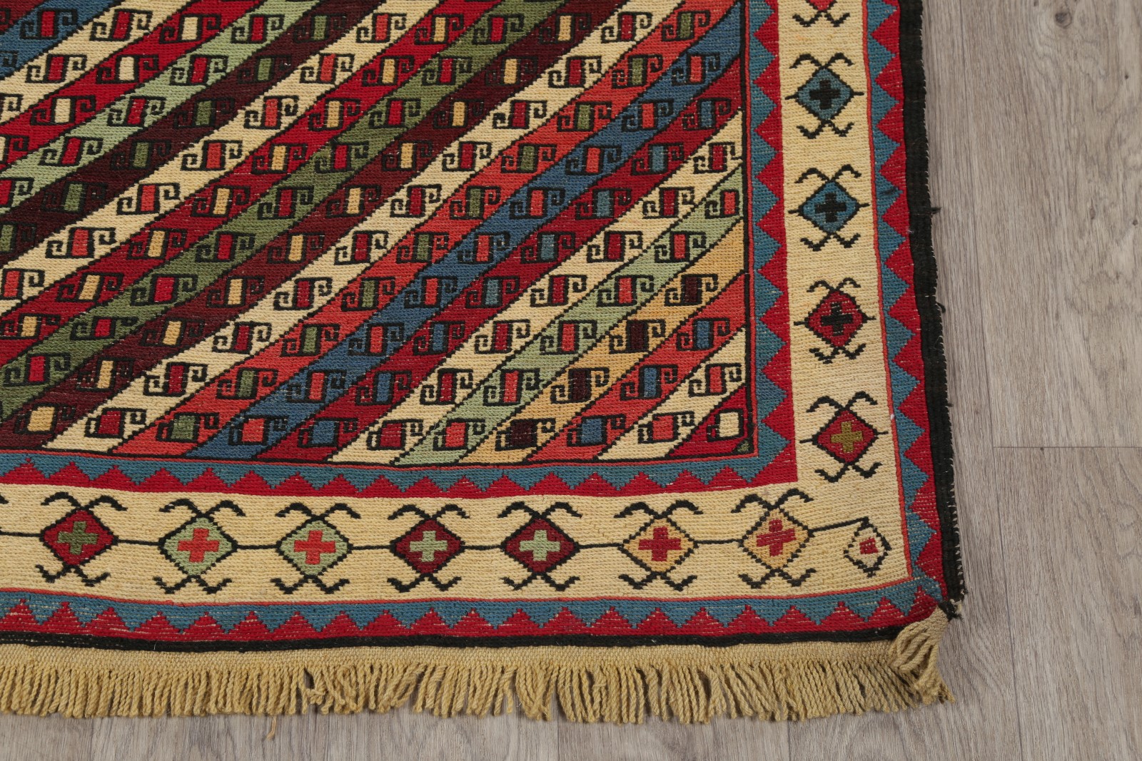 Geometric Modern Kilim Oriental HandWoven 5x7 Wool Area