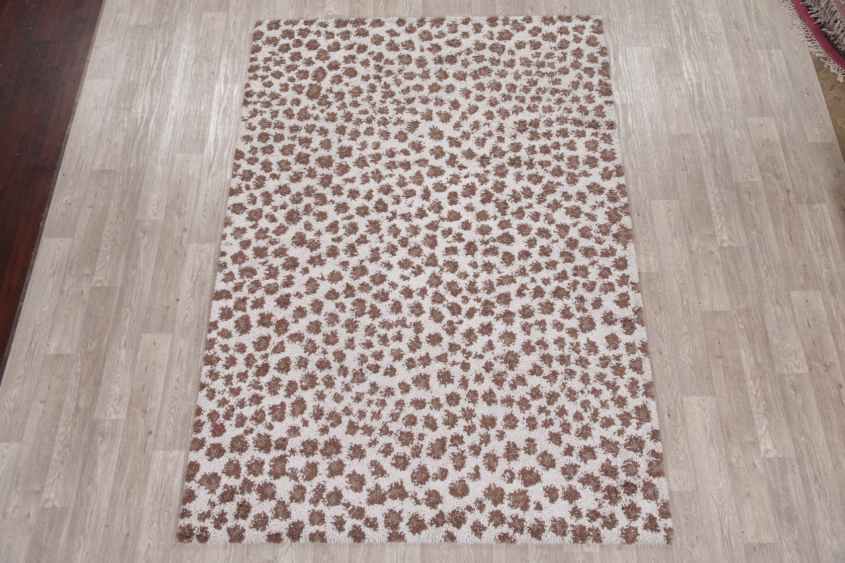 Animal Print Shaggy Oriental Area Rug Round/ Rectangle Turkish Carpet