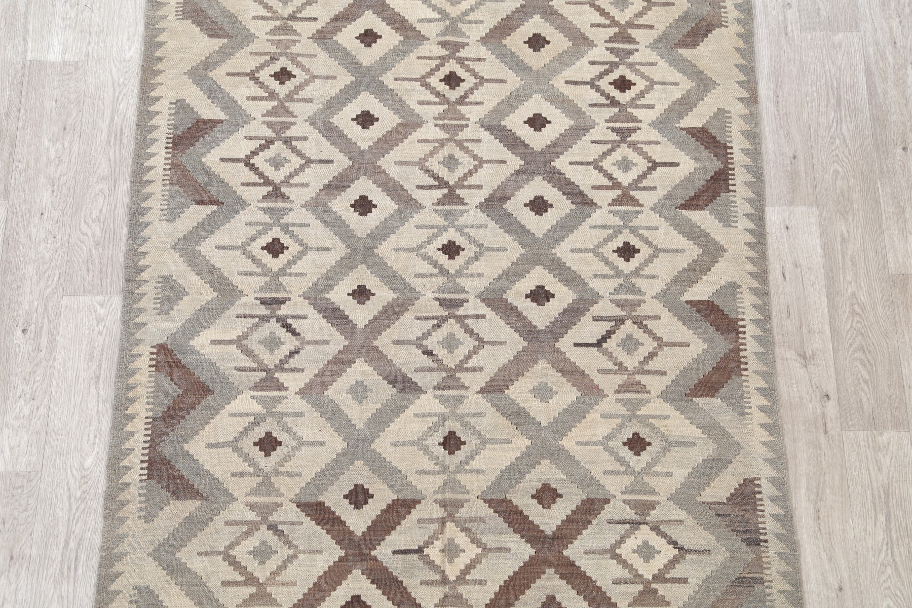 Southwestern Geometric Kilim Reversible HandWoven Area Rug Navajo