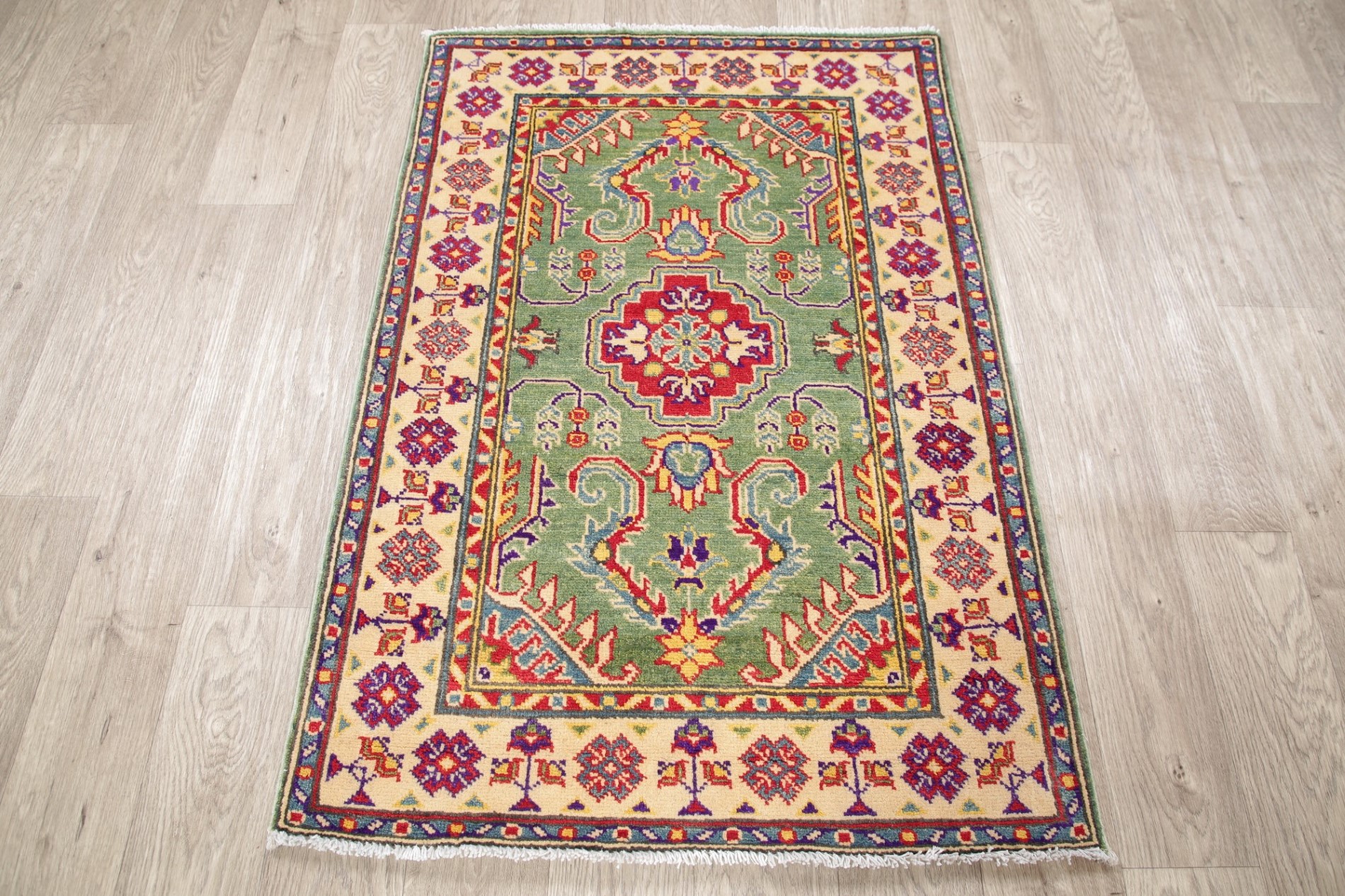 Wool 3x4 Oriental Kazak Area Rug NEW Geometric Pakistani HandKnotted