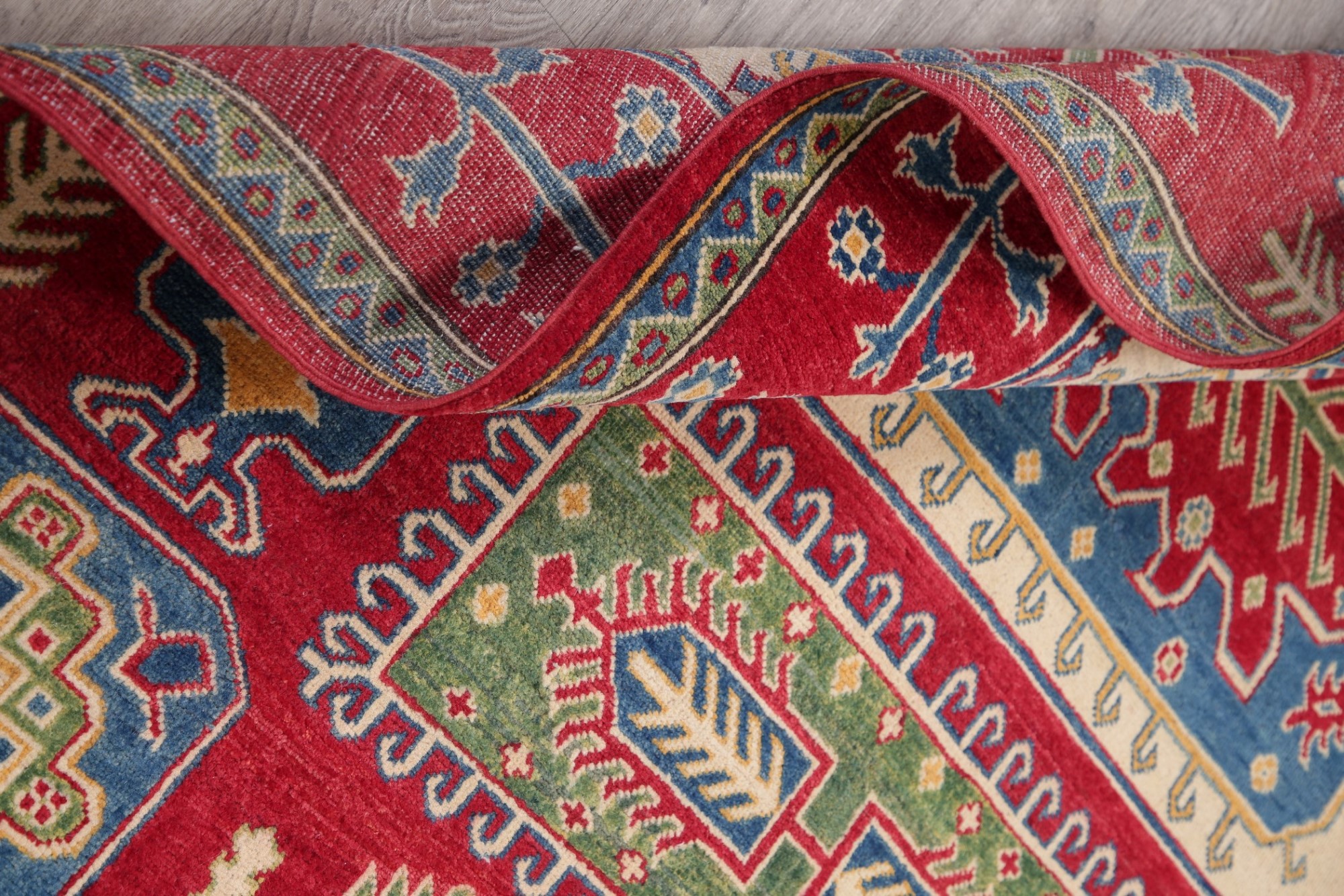 Pakistani Kazak Oriental Area Rug Wool HandKnotted Geometric 5x7 New