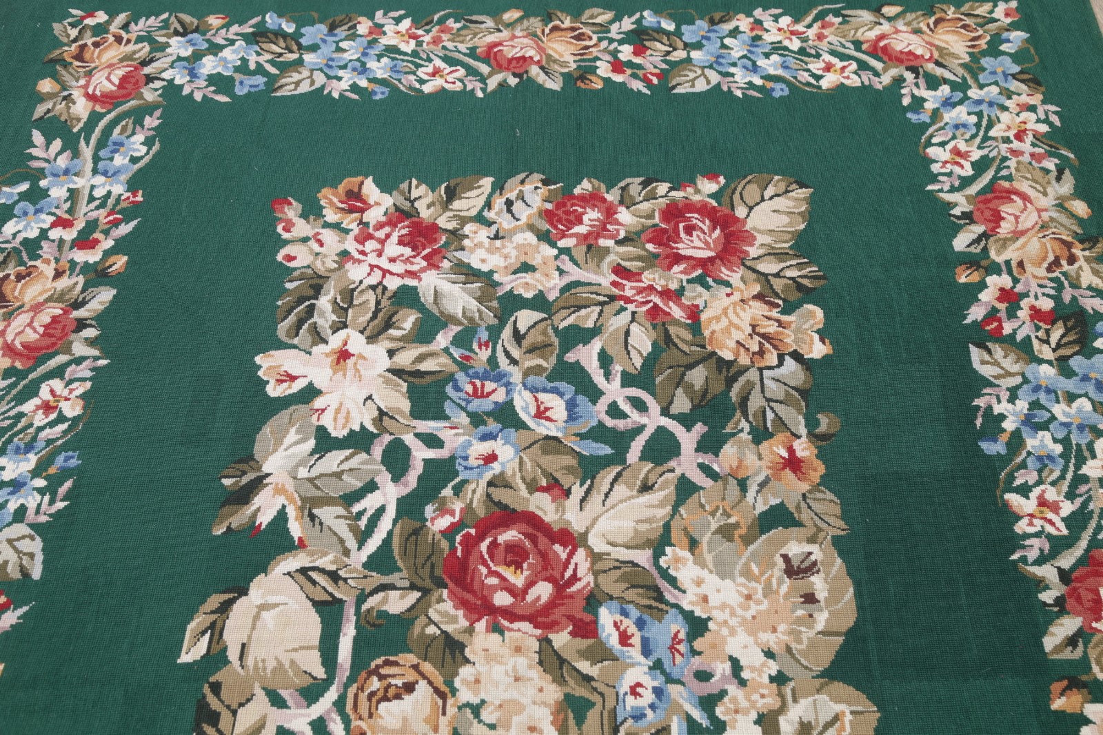 OneofaKind Hand Woven Oriental Floral Chinese Aubusson Area Rug 6x9