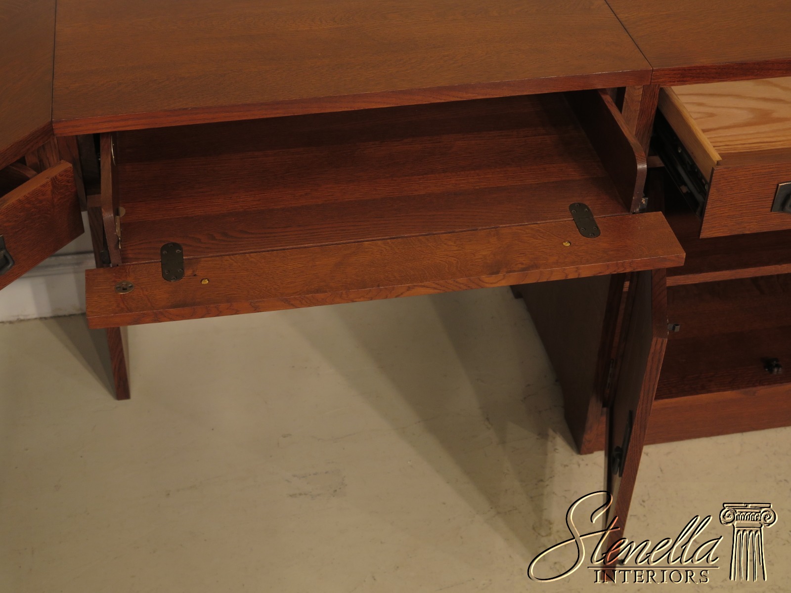 47167EC STICKLEY 4 Piece Mission Oak Corner Desk Unit 91037498915 eBay