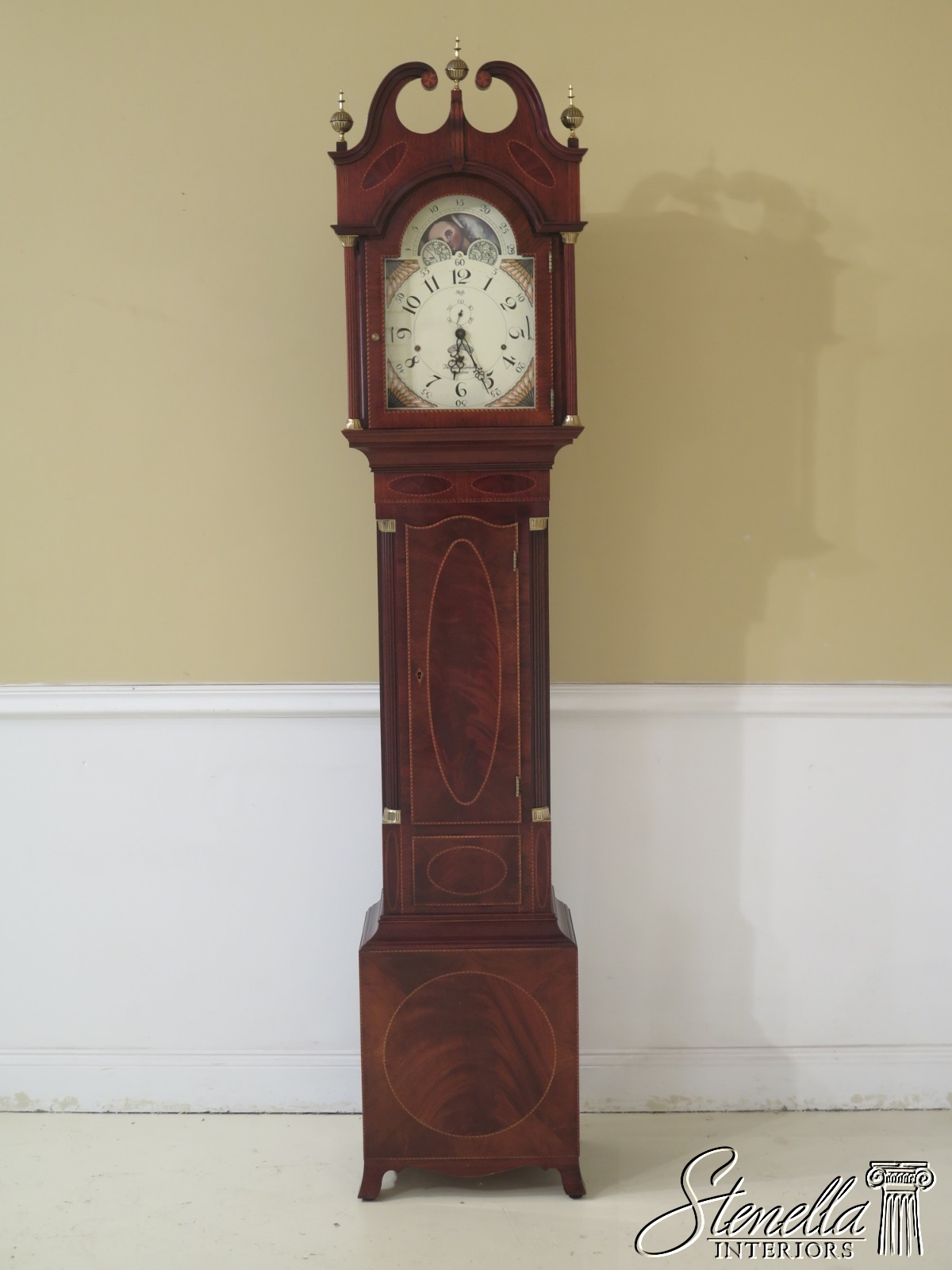 L31207EC SLIGH Henry Ford Museum Federal Inlaid Mahogany Grandfather