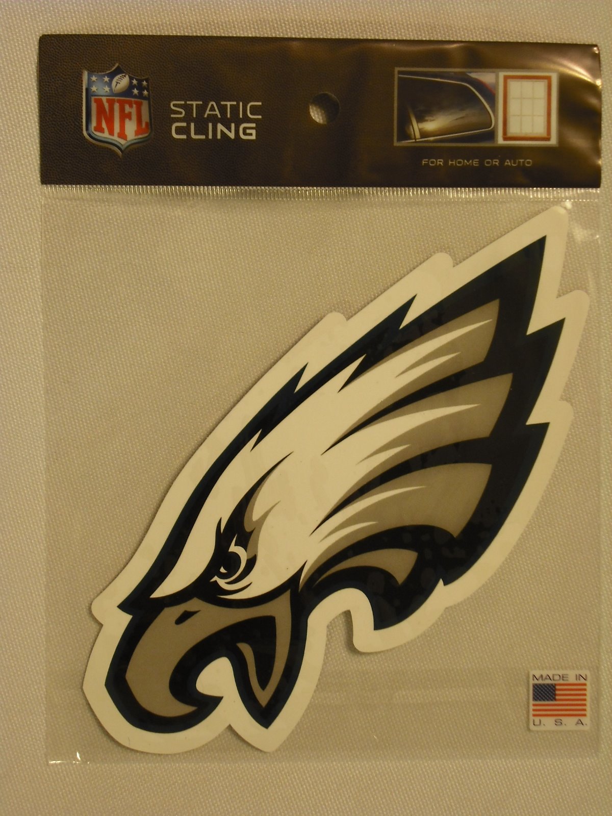 Philadelphia Eagles Die Cut Static Cling Decal Sticker Reusable 3 x 7