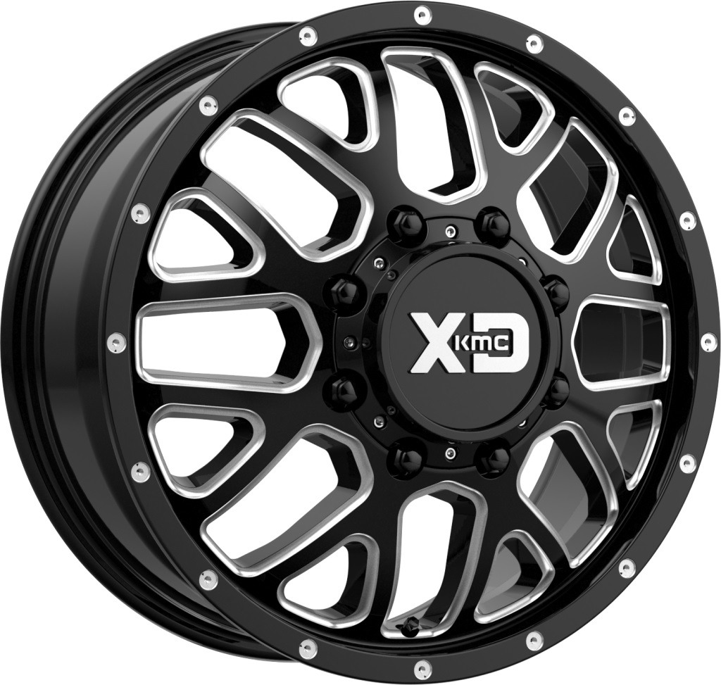 4) 17"x 6.5" XD843 FORD F350 ( 20052019 DUALLY) WHEELS BLACK 2) FRONT