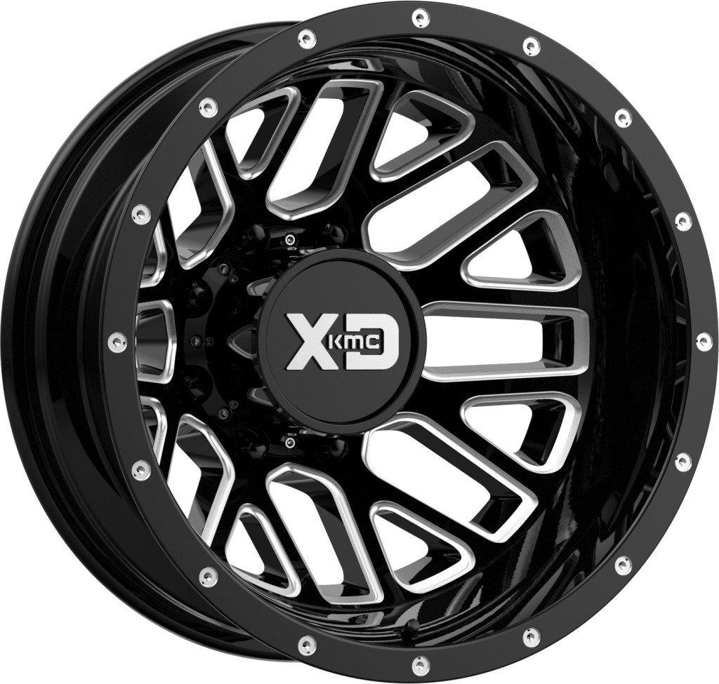 4) 17"x 6.5" XD843 FORD F350 ( 20052019 DUALLY) WHEELS BLACK 2) FRONT