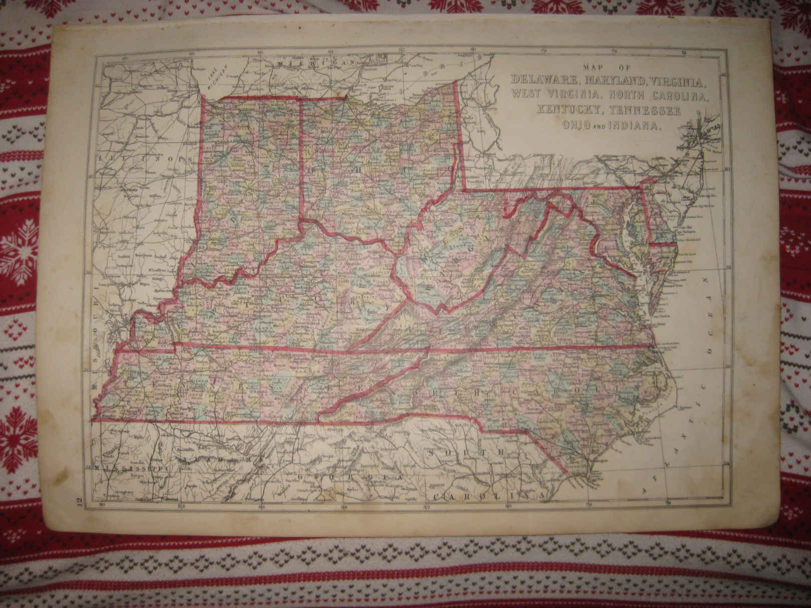 Map Of Tennessee Virginia And West Virginia