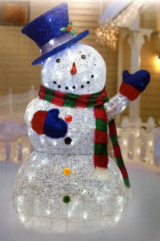 NEW Christmas 48" 150 LED Day Light Sugar Thread Snowman Outdoor Yard