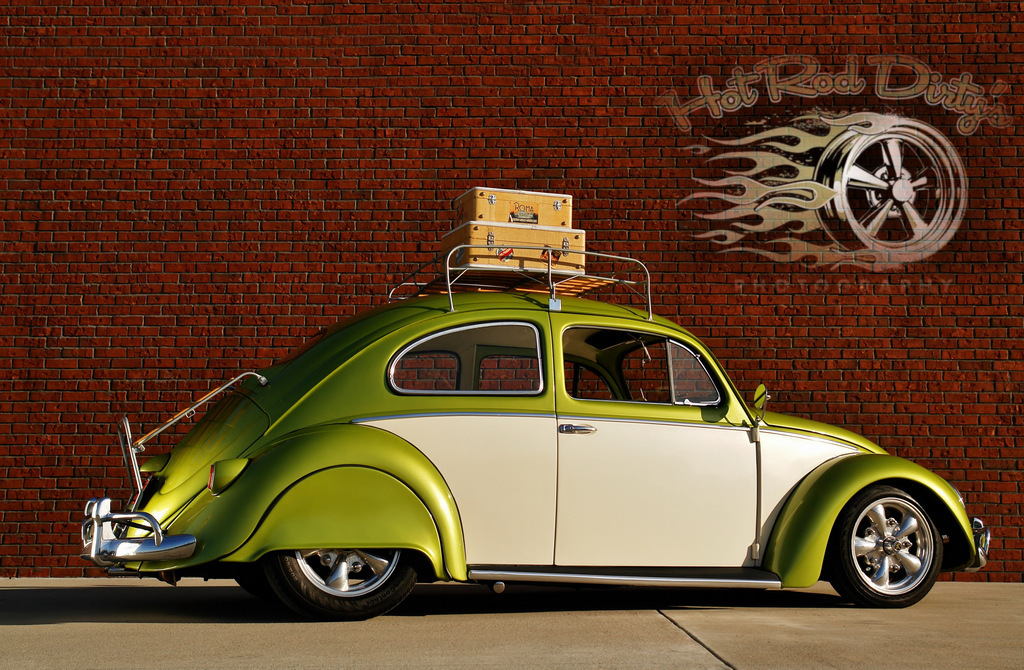 1956 Volkswagen Beetle Classic Slammed Oval Window w/ Fender Skirts