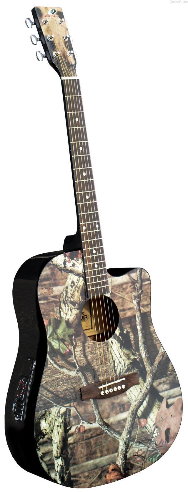 NEW INMO1CE MOSSY OAK INDIANA DREADNOUGHT ACOUSTIC ELECTRIC GUITAR