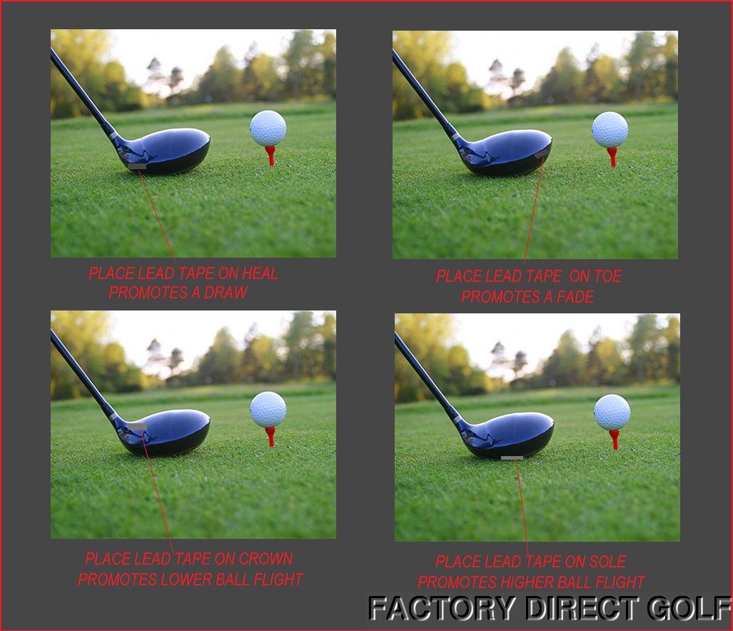 Golf Club Lead Tape 1/2" x 100" Sticky BackDriver Wood Irons Putter