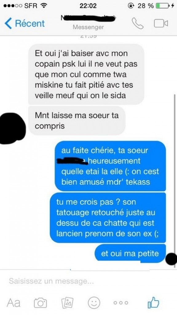 Une fille annonce à son ex copain qu’elle a couché avec un