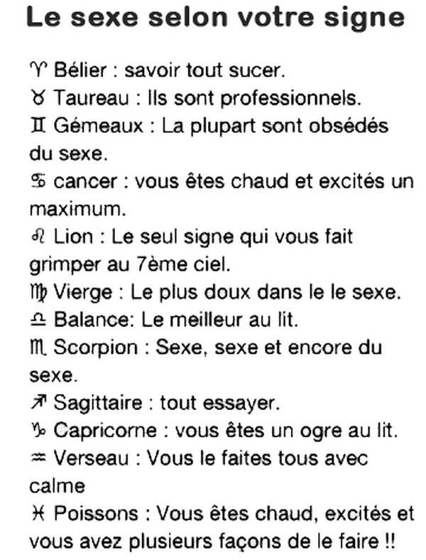 Le sexe selon votre signe … Image Lien