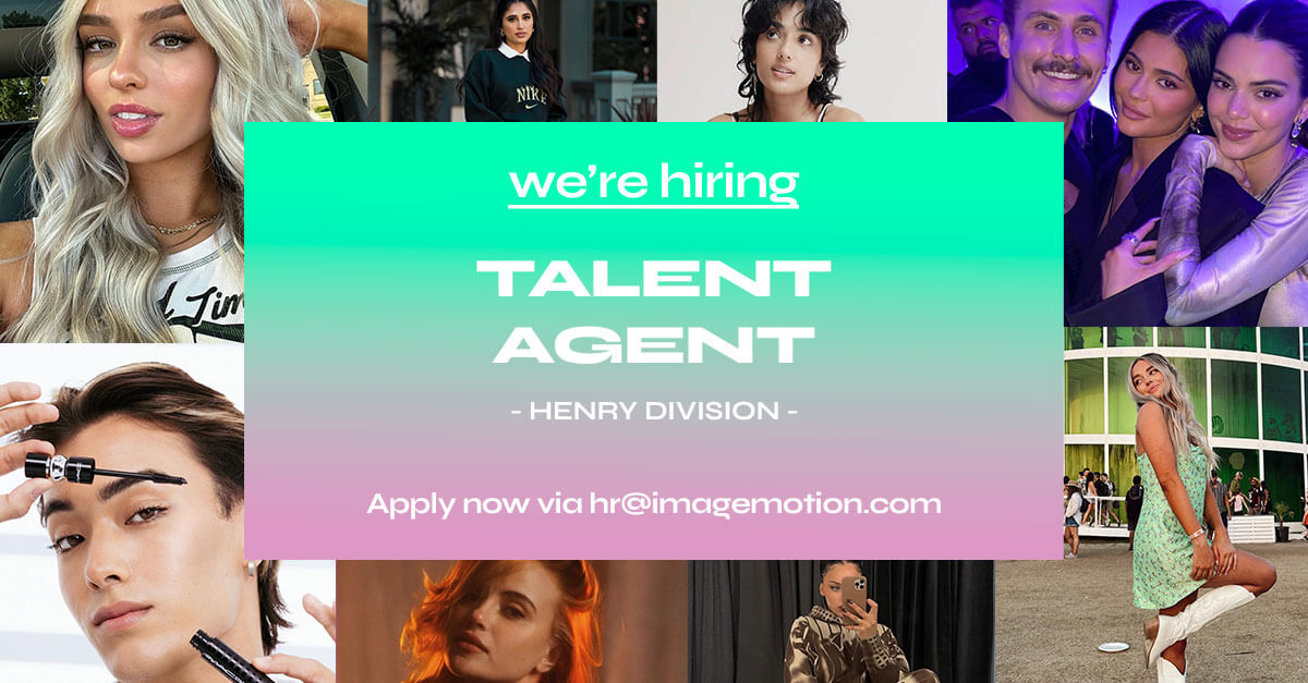 We’re hiring Talent Agent Social Media Management & Content
