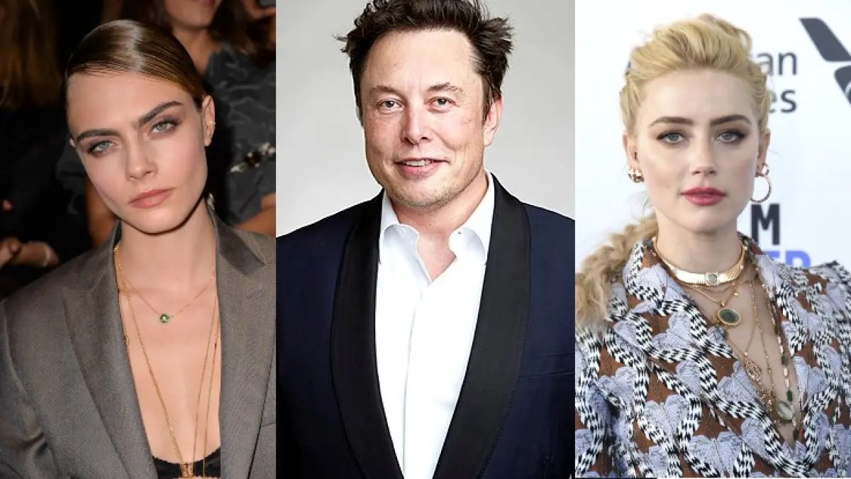 Elon Musk niega haber hecho un trío con Amber Heard y Cara Delevingne