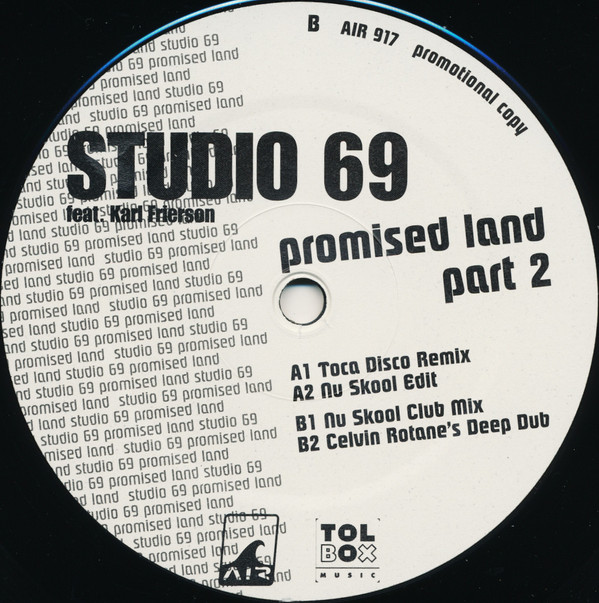 Studio 69, Karl Frierson Promised Land (Part 2) Vinyl (12", Promo