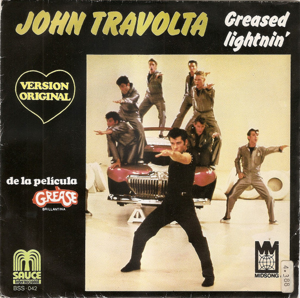 John Travolta Greased Lightnin' Vinyl (7", 45 RPM, Single