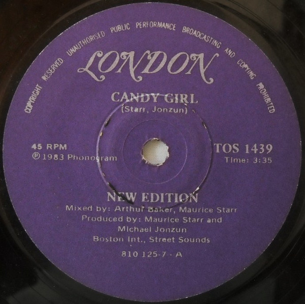 New Edition Candy Girl Vinyl (7", 45 RPM, Single, Stereo