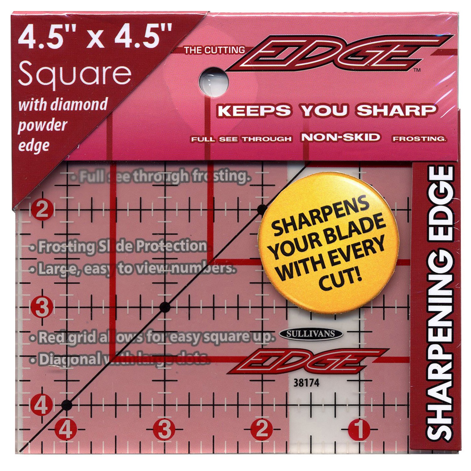 The Cutting Edge Sharpening Edge Ruler 41/2in Square