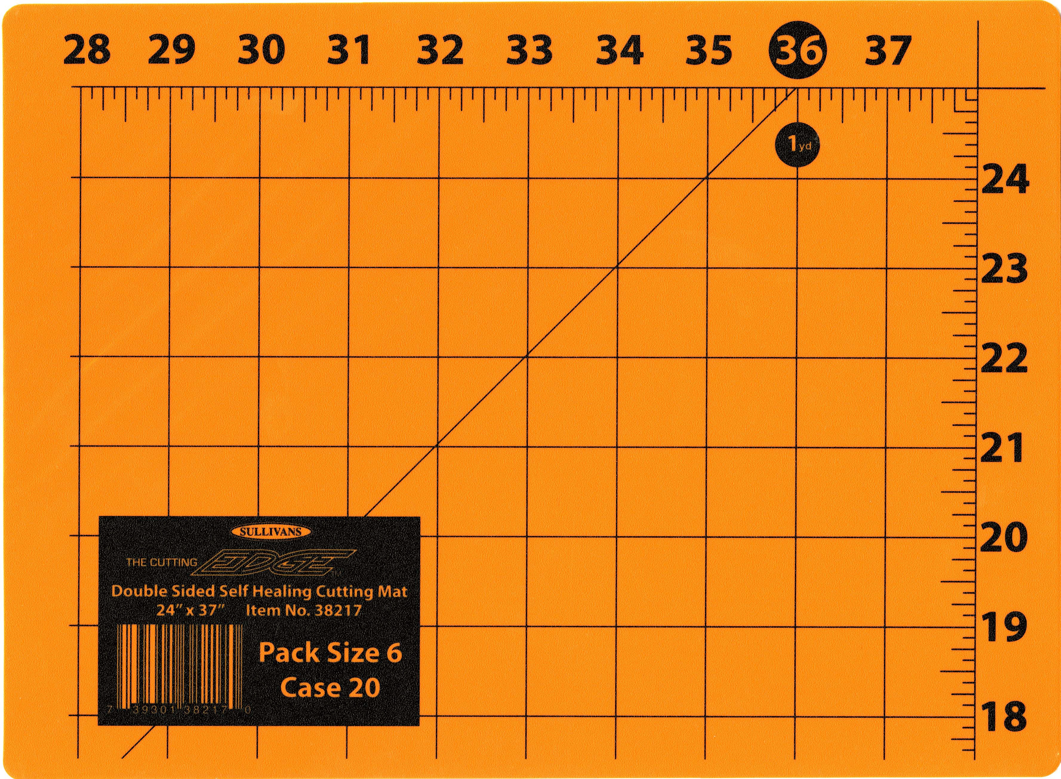 Cutting Edge Double Sided Self Healing Gridded 24inx37in