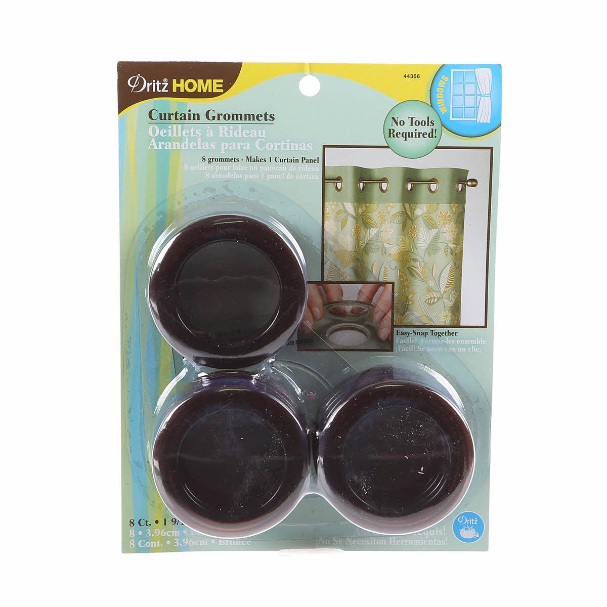 Curtain Grommet Large Bronze 19/16in 8ct