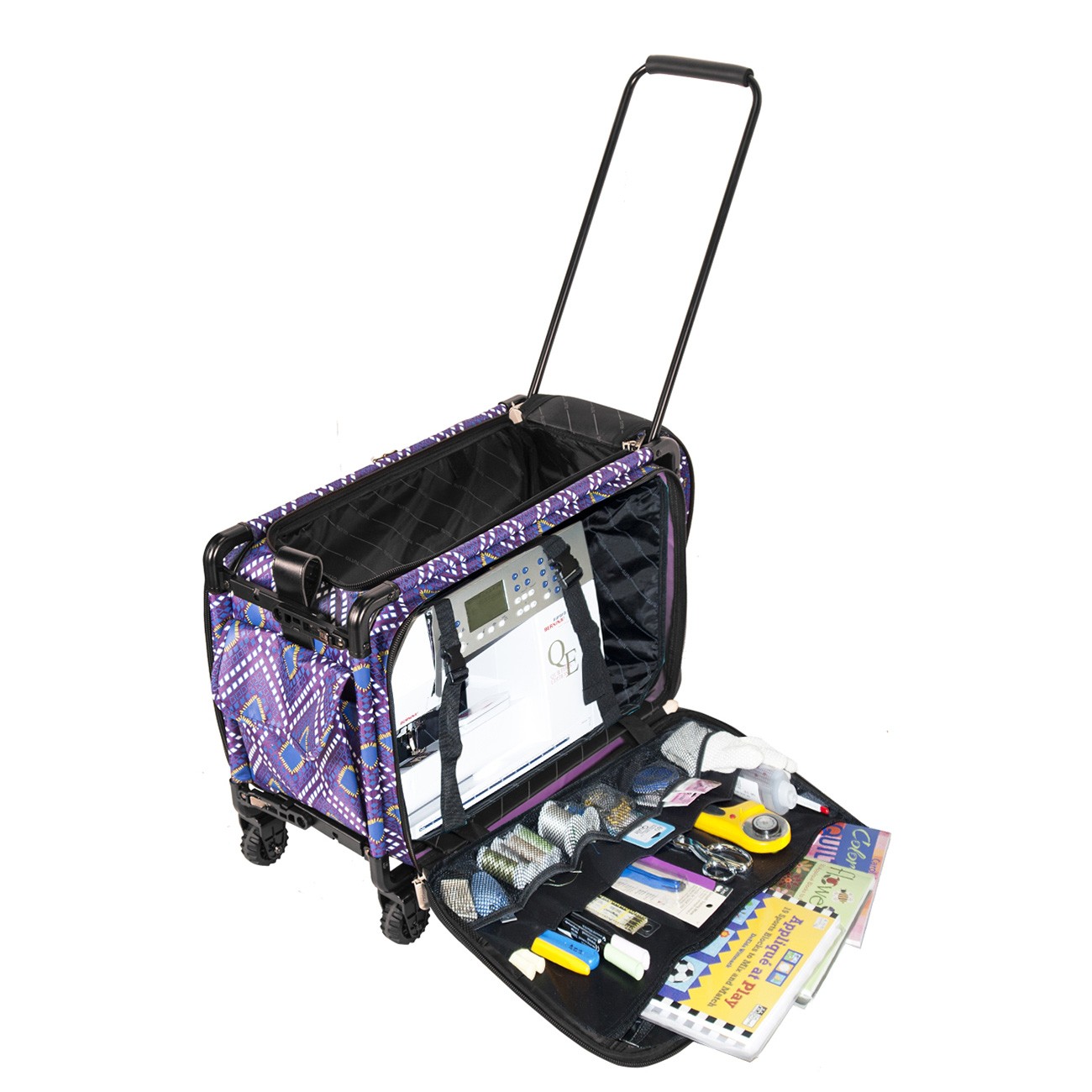 Tutto Sewing Machine Case On Wheels Large 21in Pink Diamond