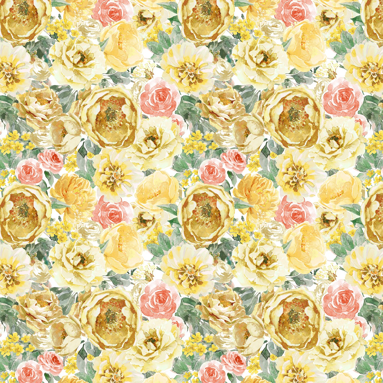 Yellow Flower Bed By Whistler Studios