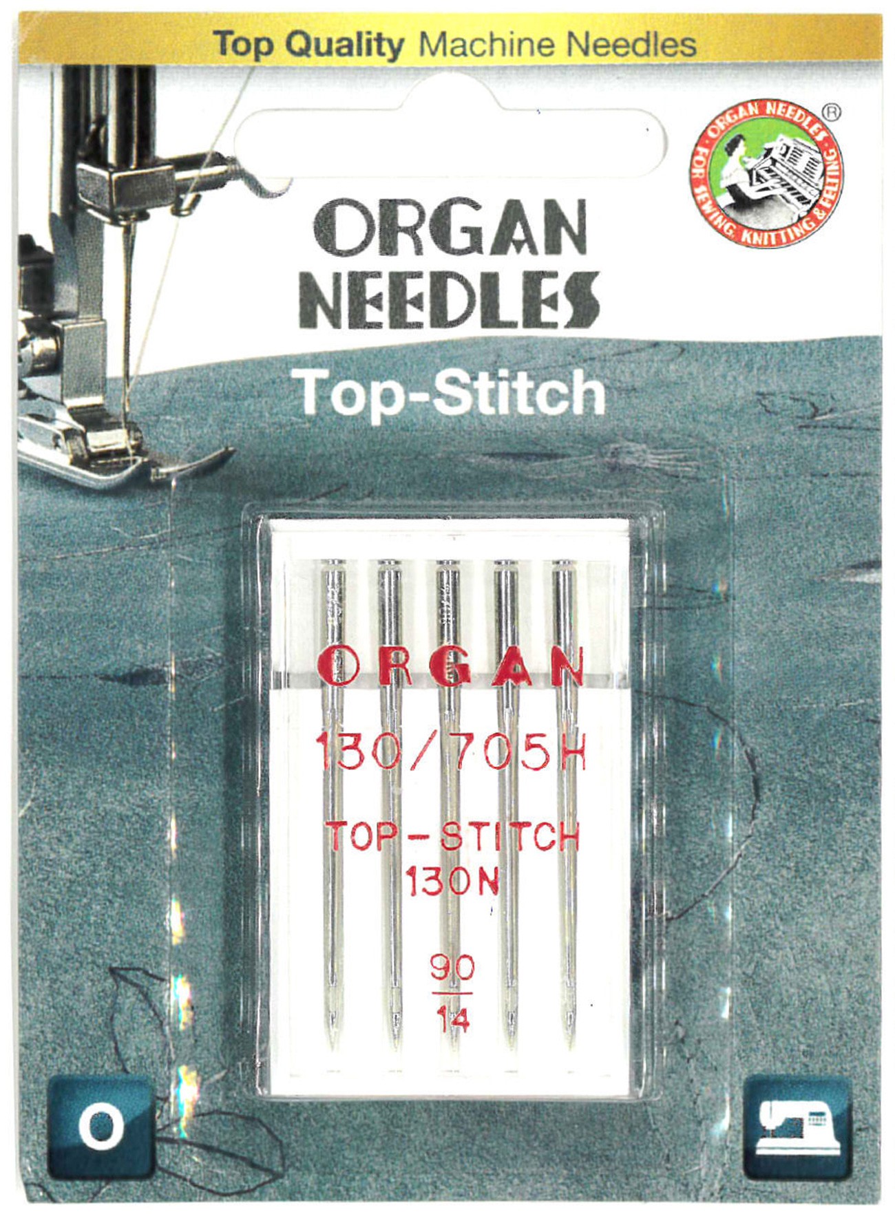 Organ TopStitch Size 90/14 Needles