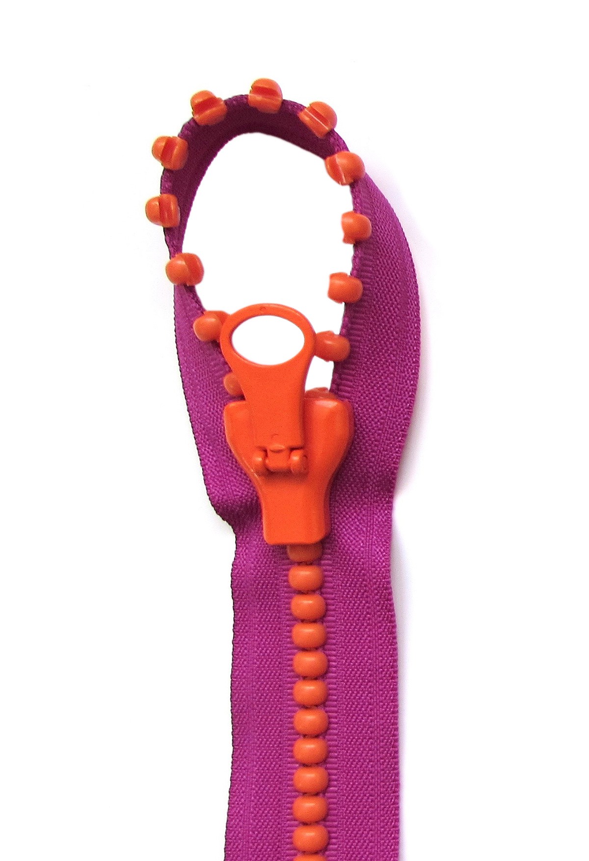 Zipper Jelly Bead 31in Berry Orange