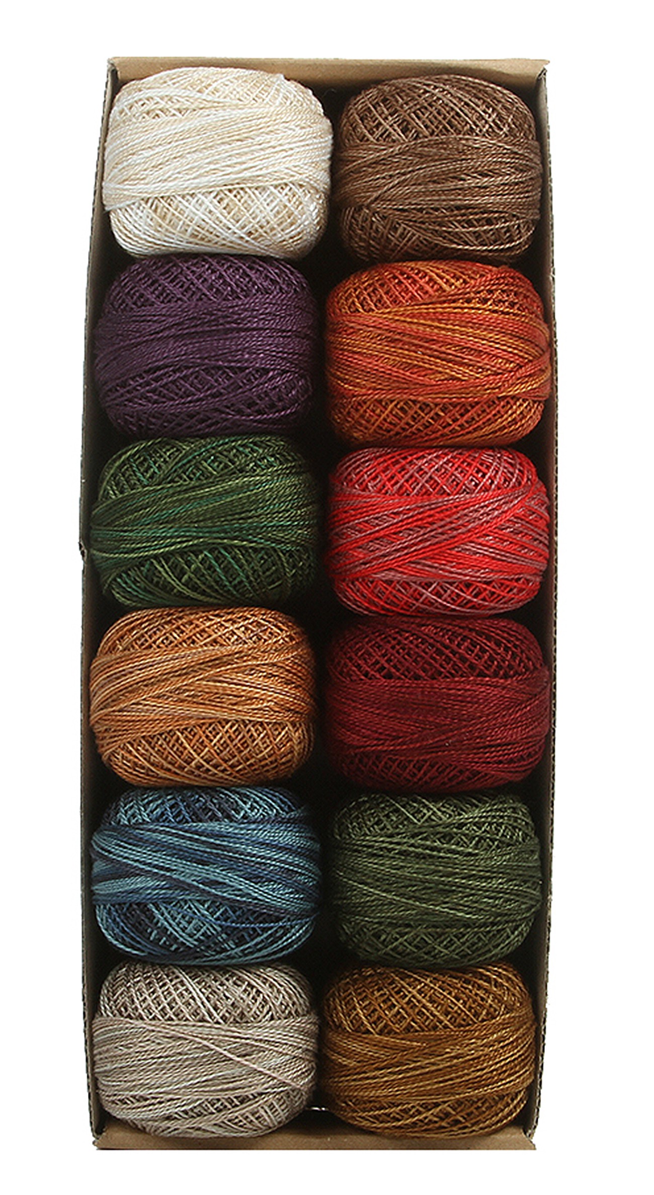 Valdani Variegated Pearl Cotton Ball Sz12 109yd Artists Palete Collection