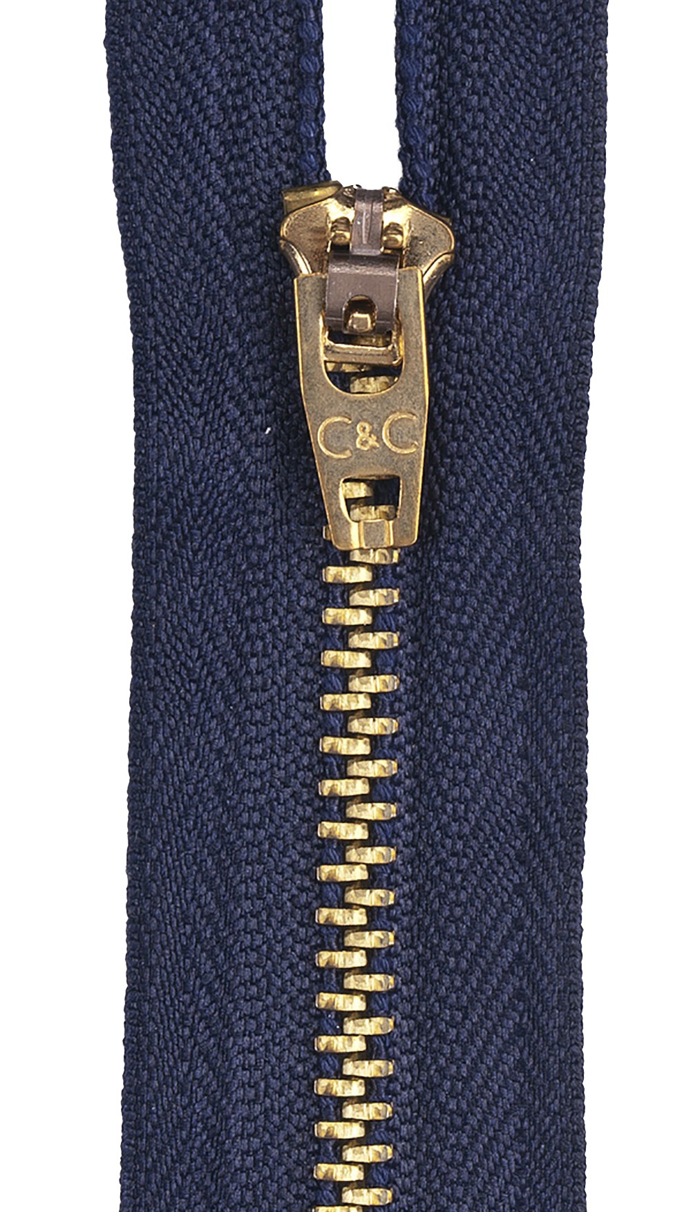 Packaged Metal Jean Zipper 6in Navy