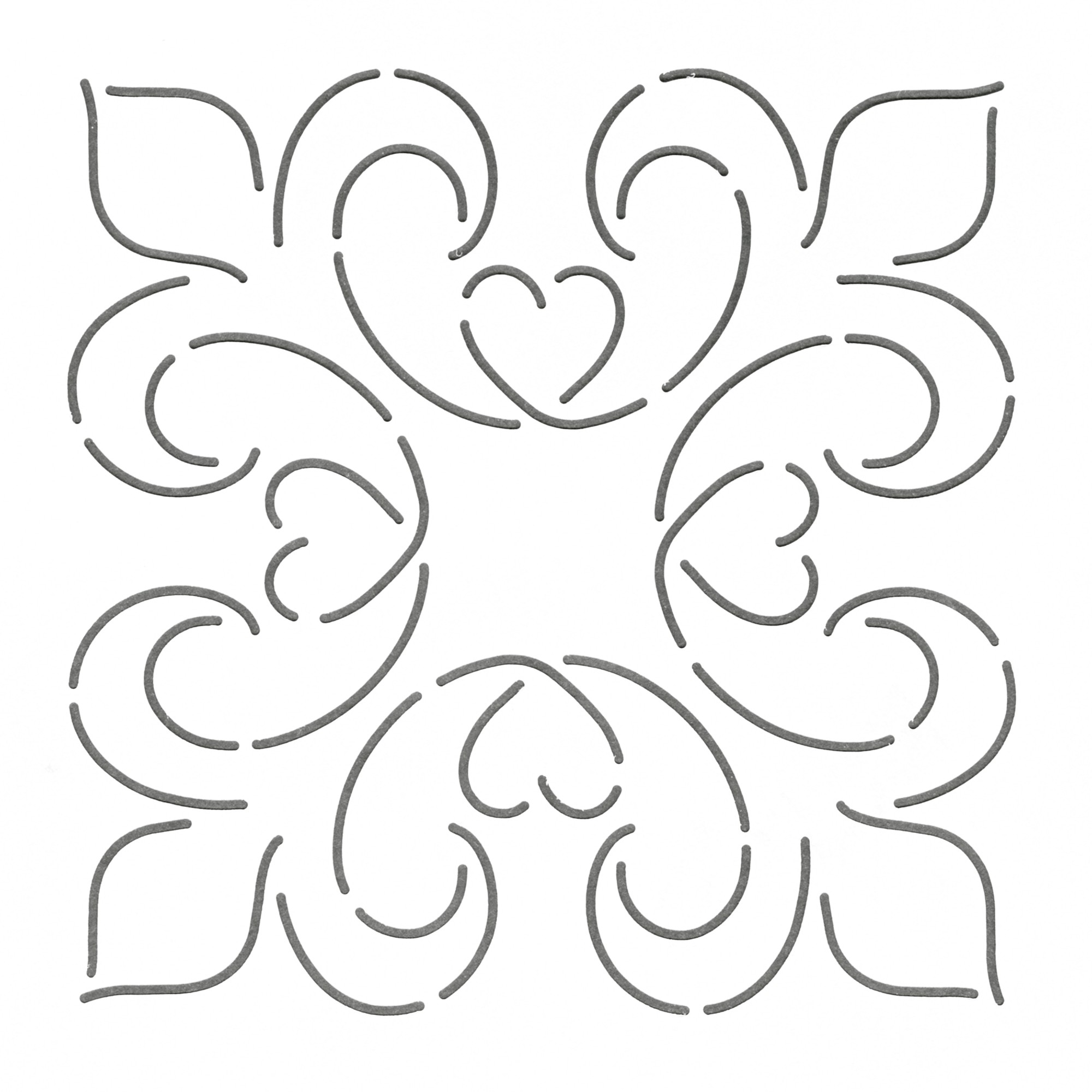 Quilt Stencil Elegance Block 6in By Walner, Hari