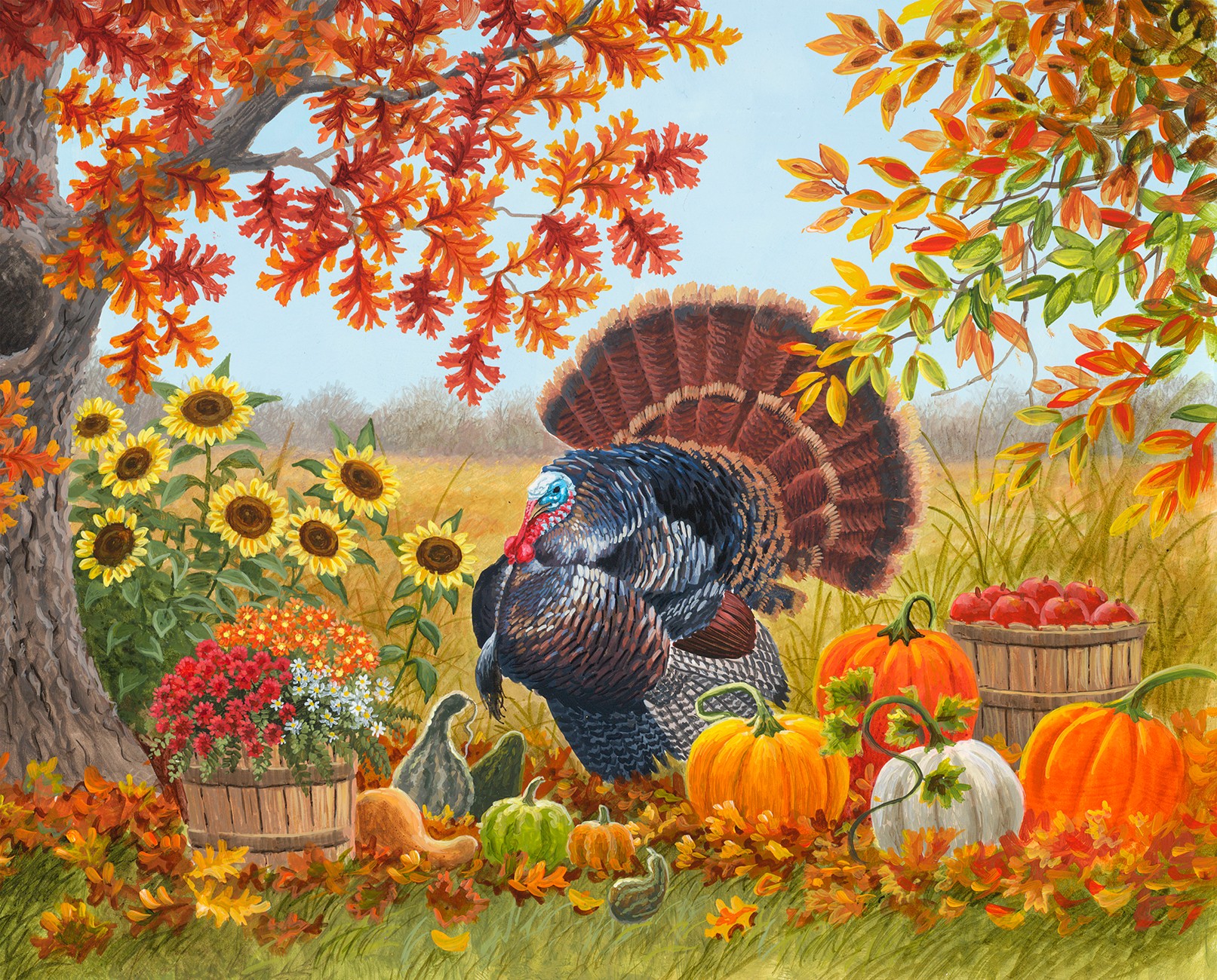 Harvest Garden Panel Digitally Printed 36in