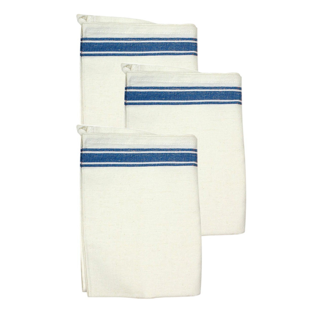 Aunt Martha's Vintage 1930 Striped Towels 18in x 28in Blue