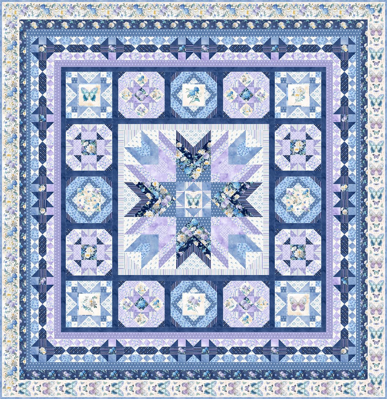 Shop Kit Morning Blooms BOTM, Queen Quilt 99in x 102in By Elroy, Jennifer