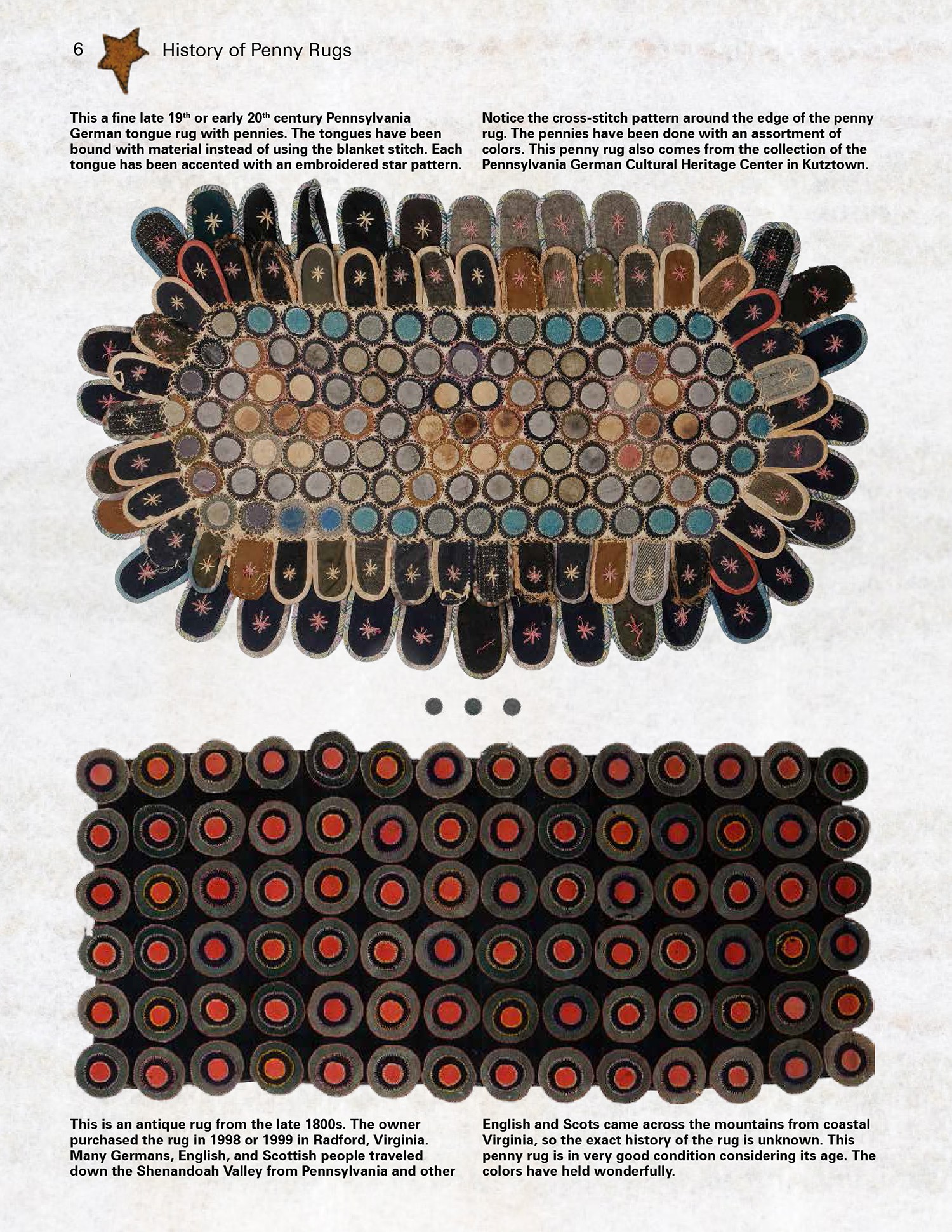 Penny Rugs Sewing Wool Applique By Sonnen, Janice