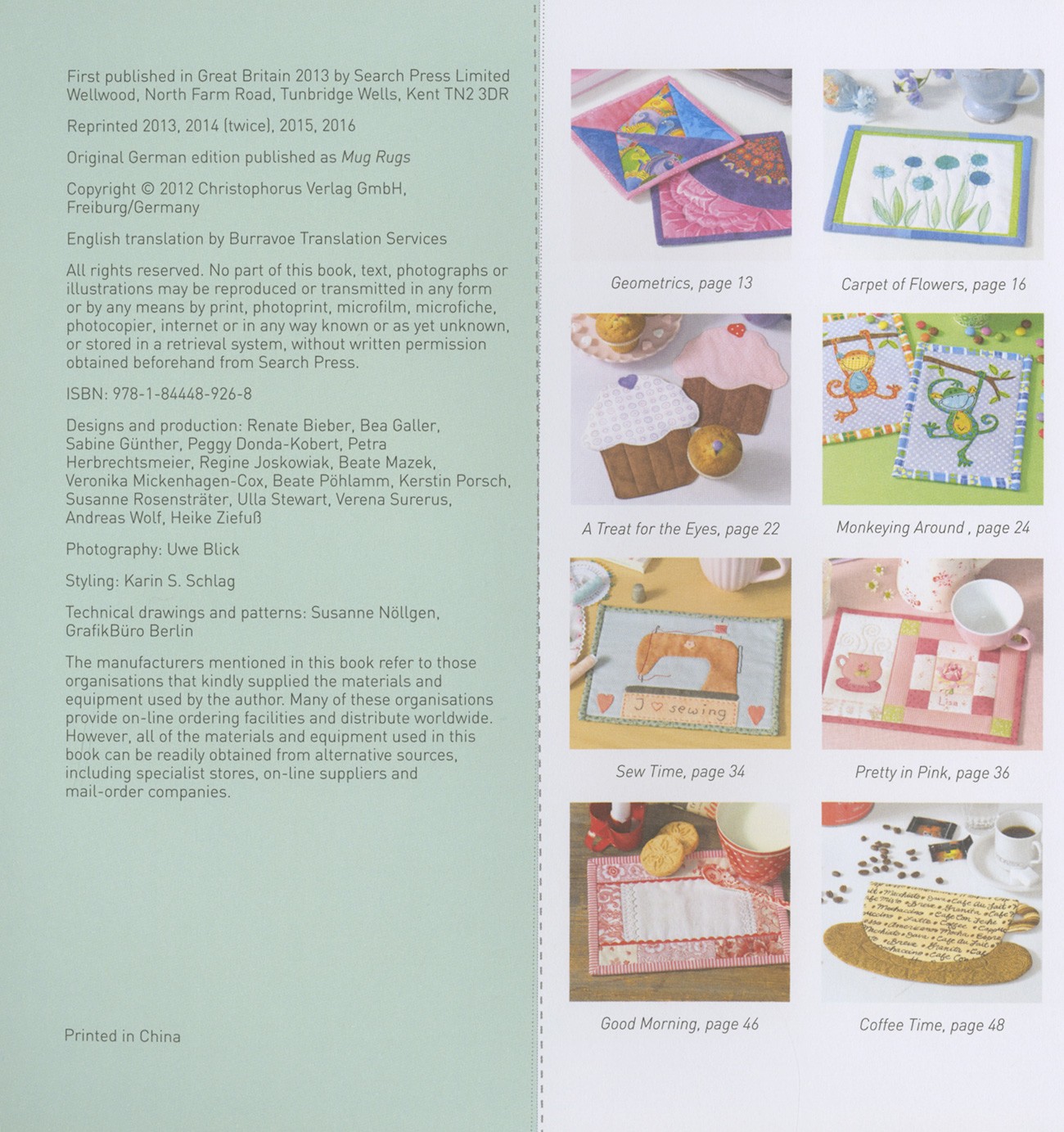 Love To Sew Mug Rugs Softcover By Rolf, Christa