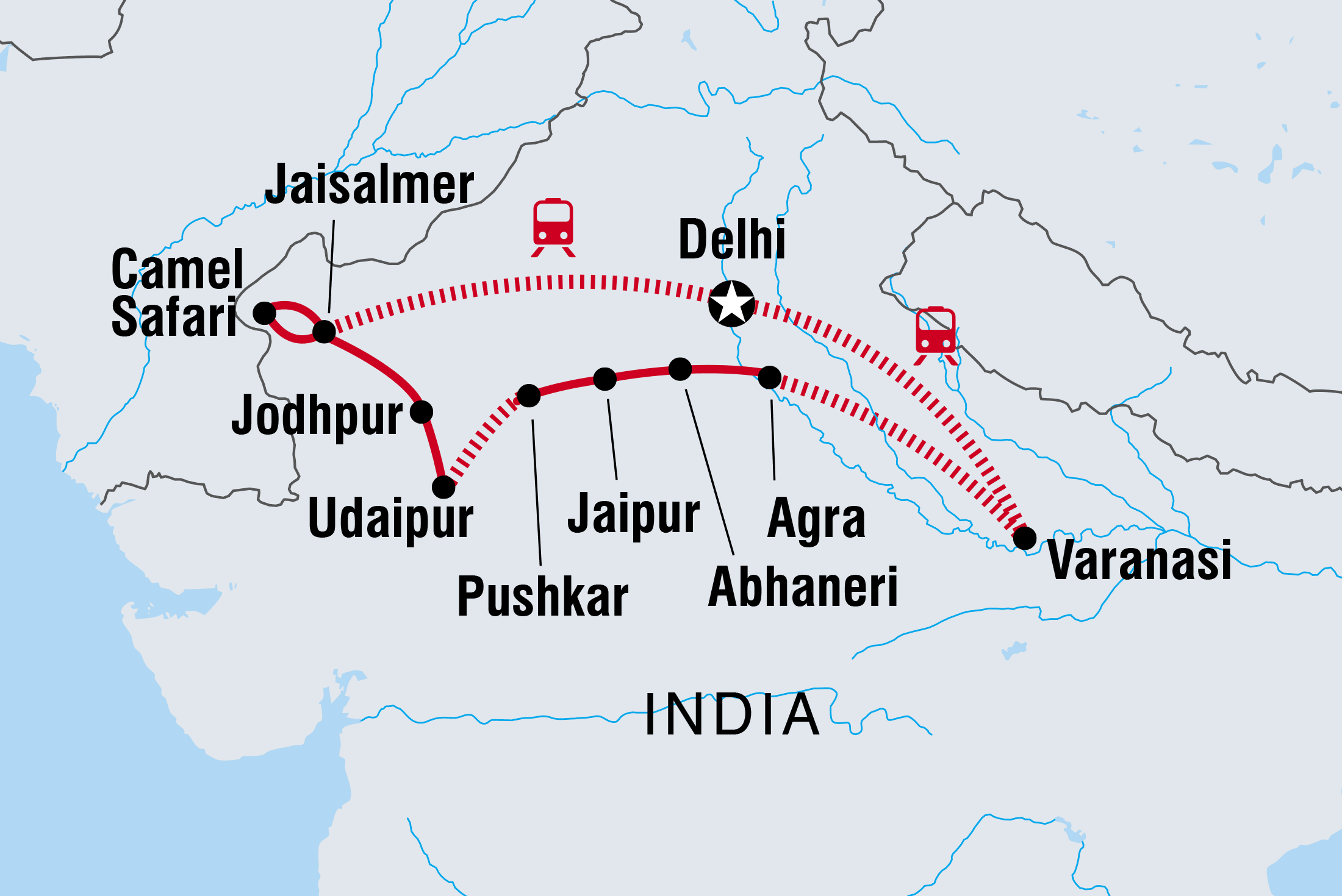 North India Map With Distance North India cultural tour. Helping Dreamers Do