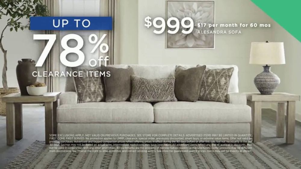 Ashley HomeStore Ultimate Sale TV Spot, 'Ultimate Discounts Clearance