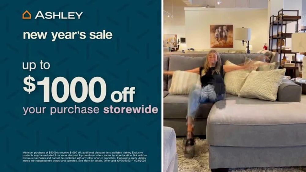 Ashley HomeStore New Year's Mattress Sale TV Spot, 'On Now Up to