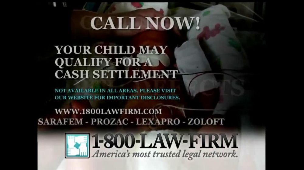 1800LAWFIRM TV Spot, 'AntiDepressants' iSpot