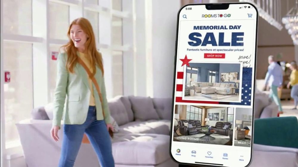 Rooms to Go Memorial Day Sale TV Spot, 'App Icon of Savings' iSpot.tv