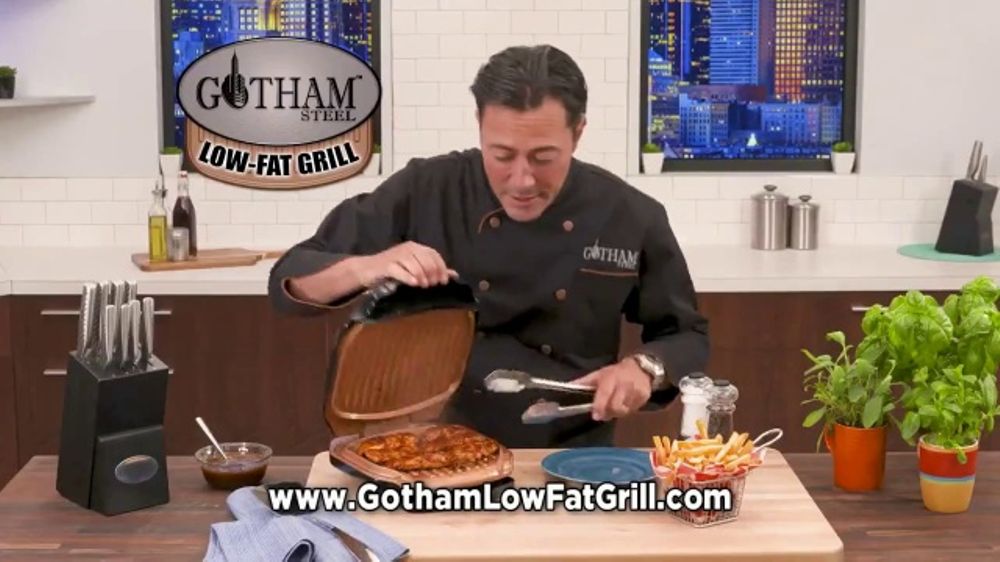 Gotham Steel LowFat Grill TV Spot, 'New Indoor Grill' iSpot.tv